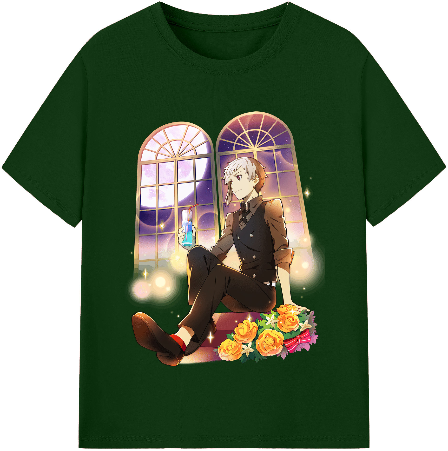 （画像用） 文豪ストレイドッグス Bungo Stray Dogs 綿100％半袖Tシャツ（フロントプリント）
